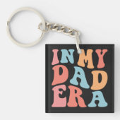 私のパパ時代の波打つシャツで，あなたの娘からの贈り物 キーホルダー (正面)