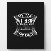 私のパパ私のヒーロー私の守護天使は私を見守る フォトプラーク (正面)