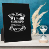 私のパパ私のヒーロー私の守護天使は私を見守る フォトプラーク (側面)