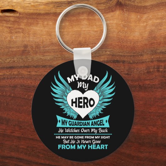 私のパパ私のヒーロー私の守護天使 キーホルダー (正面)