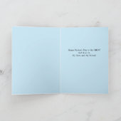 私のパパ私のヒーロー。おもしろいカラフル吸光カード カード (内部)