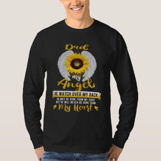 私のパパ私の天使は彼は私の背中を見て決して権ではない Tシャツ
