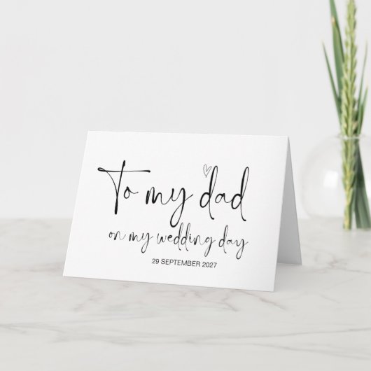私のパパ結婚式の日に新郎新婦からありがとう カード (正面)