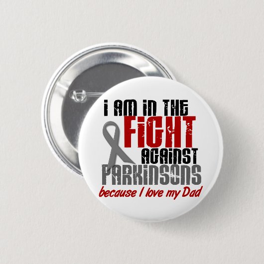 私のパパ1のための戦いのパーキンソン病 缶バッジ (正面&裏面)