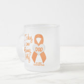 私のパパ1を恋しく思う白血病 フロストグラスマグカップ (正面左)