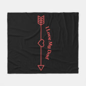 私のパパ フリースブランケット (正面(横))