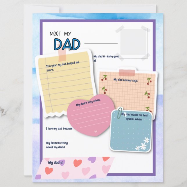 私のパパ、父親への子供の贈り物について、ありがとう (正面)