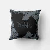 私のパピヨン犬の枕を愛する クッション (裏面)