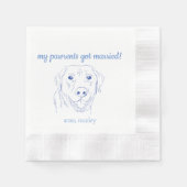 私のパレ得ン結婚した!ラブラドール結婚のナプキン 縁ありカクテルナプキン (正面)