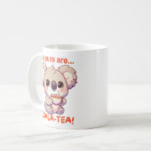 私のパンはコアラ茶だ!かわいいコアラお茶 コーヒーマグカップ (正面左)