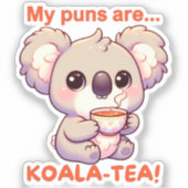 私のパンはコアラ茶だ！かわいいコアラお茶 シール (正面)