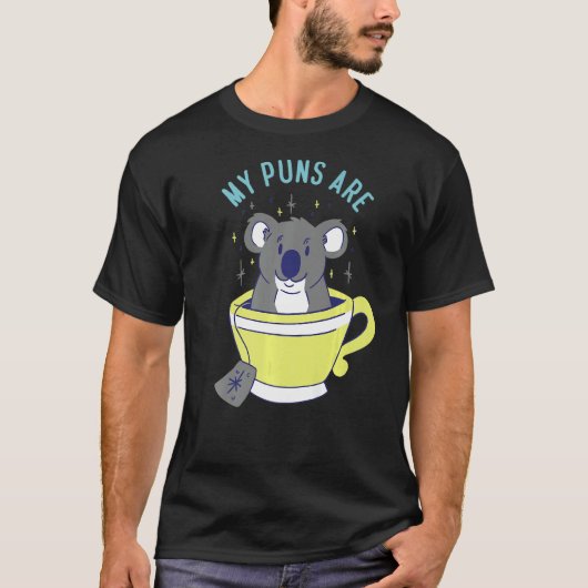 私のパンはコアラ茶ハービヴォーレコアラ熊 Tシャツ (正面)
