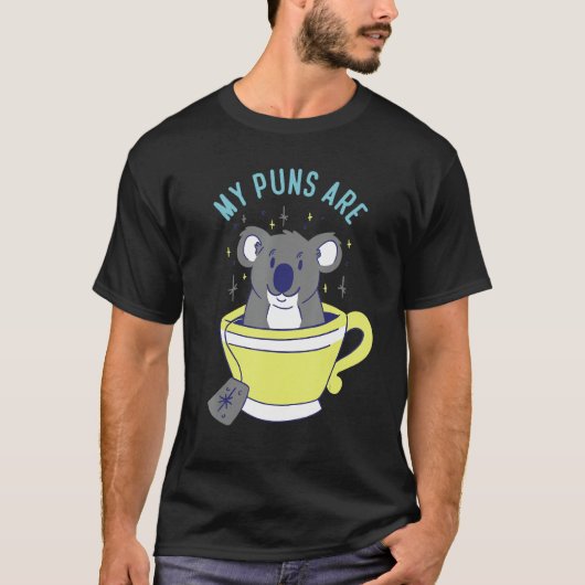 私のパンはコアラ茶ハービヴォーレコアラ熊 Tシャツ (正面)