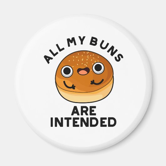 私のパンは全て食べ物のパおもしろいンだ マグネット (正面)