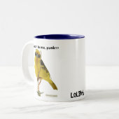 私のパンクへのtalkinか。 LOLBirdsのコーヒー・マグ ツートーンマグカップ (正面左)