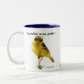 私のパンクへのtalkinか。 LOLBirdsのコーヒー・マグ ツートーンマグカップ (左)