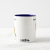 私のパンクへのtalkinか。 LOLBirdsのコーヒー・マグ ツートーンマグカップ (中央)