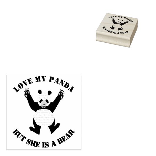 私のパンダを愛するが彼女はクマ ラバースタンプ (押印)