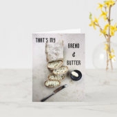 私のパン&バター カード (黄色い花)