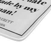 私のパーソナライズされたおもしろい男が作った夕食の日 カッティングボード (角)