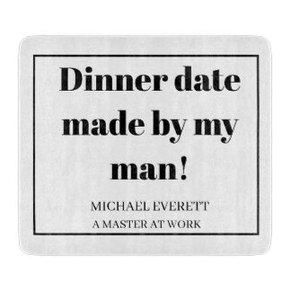 私のパーソナライズされたおもしろい男が作った夕食の日 カッティングボード