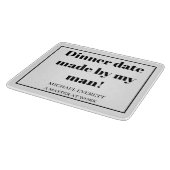 私のパーソナライズされたおもしろい男が作った夕食の日 カッティングボード (角)