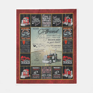 私のパーソナライズされたガールフレンドへのトラックの運転手 フリースブランケット