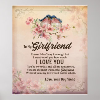 私のパーソナライズされたガールフレンド毛布に ポスター