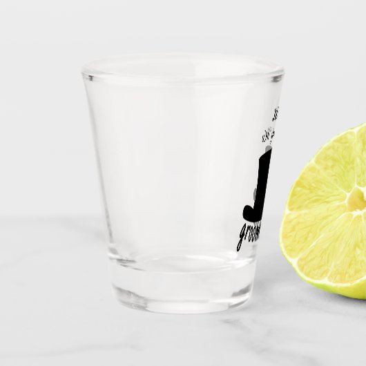 私のパーソナライズされたグロムスマンのトップハットになるかい ショットグラス (左)