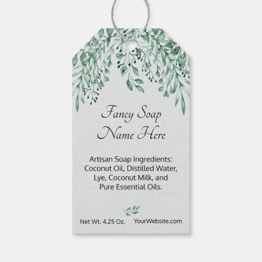 私のパーソナライズされたシャワーはあなたの職人せっけん ギフトタグ (裏面)