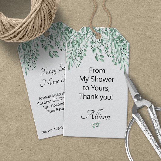私のパーソナライズされたシャワーはあなたの職人せっけん ギフトタグ