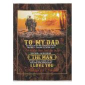 私のパーソナライズされたパパに息子とダからのラブレターに テーブルクロス (正面)