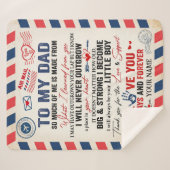 私のパーソナライズされたパパ毛布にソンエアメールから シェルパブランケット (正面(横))