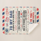 私のパーソナライズされたパパ毛布にソンエアメールから シェルパブランケット (正面(横))