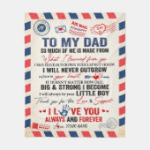 私のパーソナライズされたパパ毛布にソンエアメールから フリースブランケット (正面)