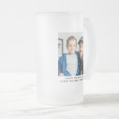 私のパーソナライズされたヒーローはバッジ警察のパパを着ている フロストグラスビールジョッキ (正面右)