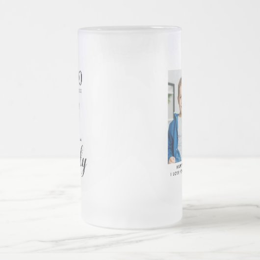 私のパーソナライズされたヒーローはバッジ警察のパパを着ている フロストグラスビールジョッキ (中央)