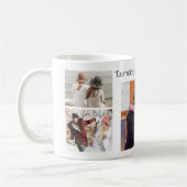 私のパーソナライズされたベスティー写真コラージュで輝く コーヒーマグカップ (左)