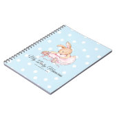 私のパーソナライズされたベビーの思い出 – Rabbit Balerina ノートブック (左側)