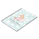 私のパーソナライズされたベビーの思い出 – Rabbit Ballerina ノートブック (左側)