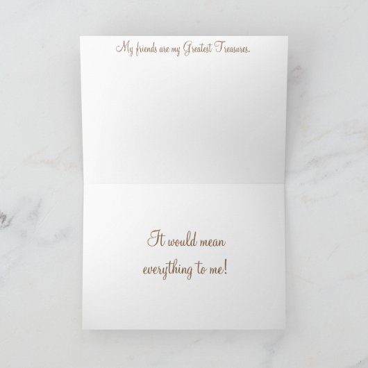 私のパーソナライズされたメイド・オブ・オーナー（花嫁付き添い人）素朴だ 招待状 (内部)