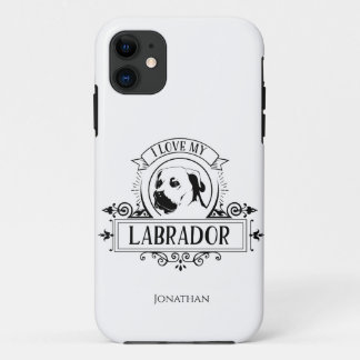 私のパーソナライズされたラブラドールが大好き iPhone 11 ケース