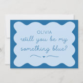 私のパーソナライズされた何か青い波打ち手書きであること ノートカード (正面)