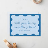 私のパーソナライズされた何か青い波打ち手書きであること ノートカード (正面/裏面インサイチュ)