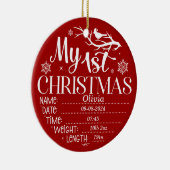 私のパーソナライズされた初めてのクリスマス セラミックオーナメント (右)
