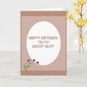 私のパーソナライズされた叔母カー素晴らしドへのハッピーバースデー カード (黄色い花)