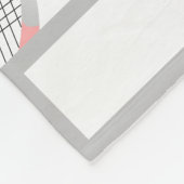 私のパーソナライズされた名前はテニスラケットとボールが大好き フリースブランケット (角)