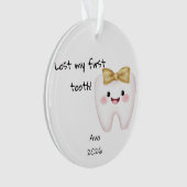 私のパーソナライズされた失った最初の歯のクリスマス オーナメント (正面)