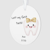 私のパーソナライズされた失った最初の歯のクリスマス オーナメント (正面)