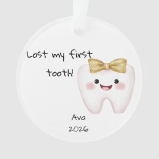 私のパーソナライズされた失った最初の歯のクリスマス オーナメント